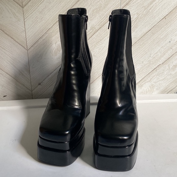 Jeffrey Campbell Kickinit platform boots black heeled 7.5 - Picture 3 of 12